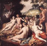 CORNELIS VAN HAARLEM The Wedding of Peleus and Thetis (detail) sd oil